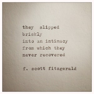 F. Scott Fitzgerald Love Quote Made on Typewriter Typewriter - Etsy