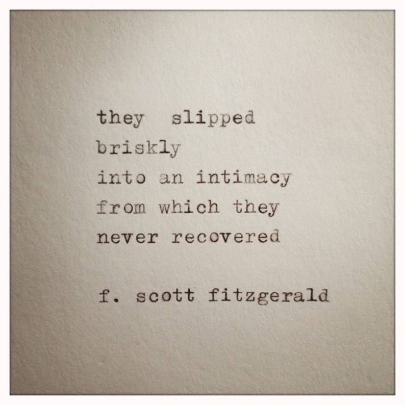 F. Scott Fitzgerald Love Quote Made On Typewriter, typewriter quote image 1