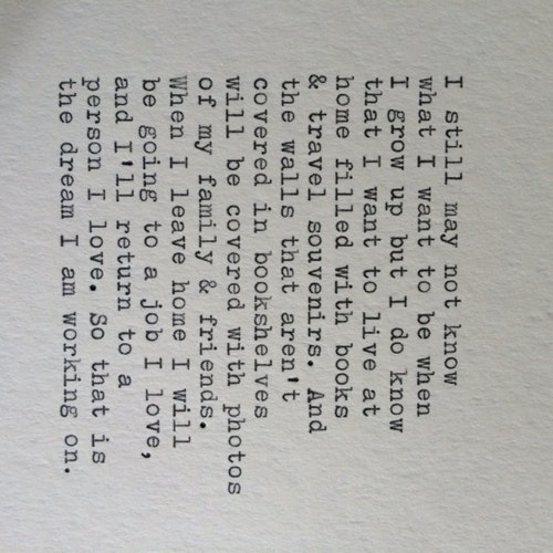 Love and Travel Typewriter Quote / Handtyped On Typewriter