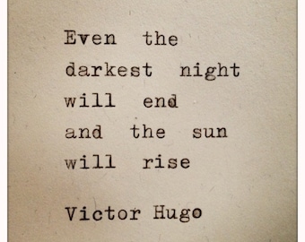Victor Hugo Quote Typed on Typewriter