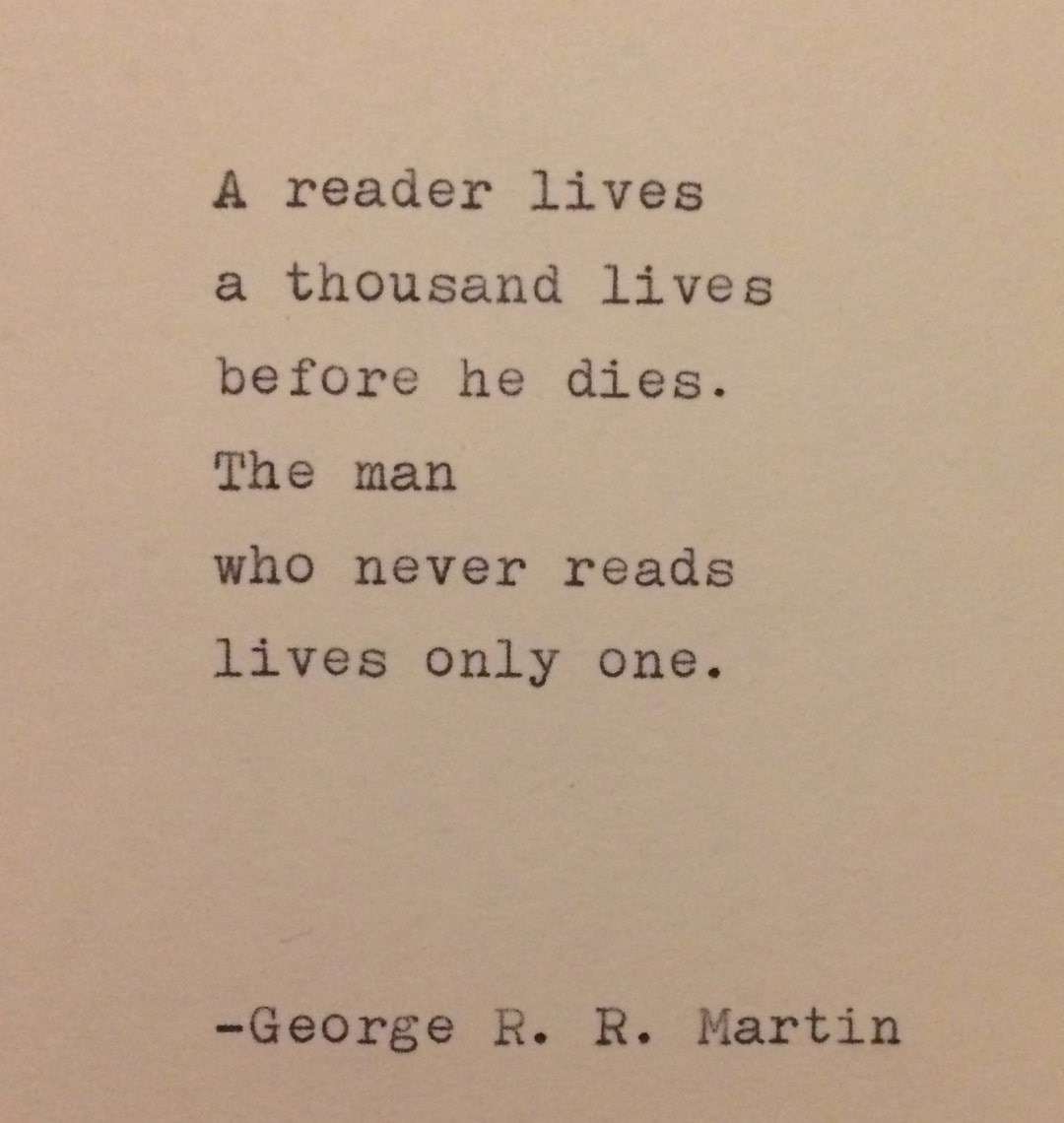 George R. R. Martin Quote Typed on Typewriter - Etsy, image size:1080x1140