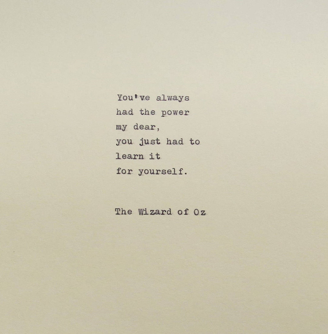 The Wizard of Oz Quote - Etsy, image size:1080x1099