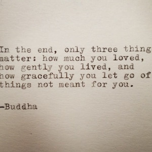 Buddha Quote Typed on Typewriter