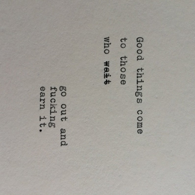 Hand Typed Quote On Vinatge Typewriter image 1