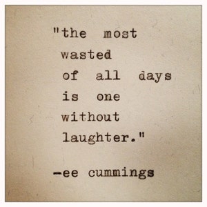 e. e. cummings quote typed on typewriter