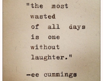 e. e. cummings quote typed on typewriter