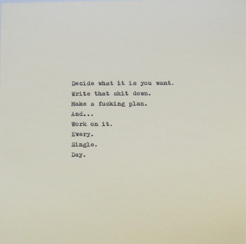 Hand Typed Quote On Vinatge Typewriter image 1