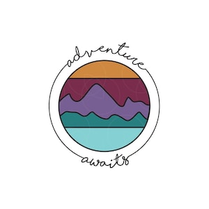 Avontuur wacht svg dxf png, bestanden voor cricut, silhouet