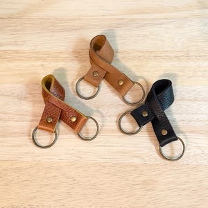 FLAIR HOLDER BUNDLE-Sienna, Dakota, Pebbled Black Purse Tote Bag Double Loop Flair Holders made out of Portland Leather Goods Leather