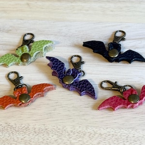 Bat Portland Leather Goods Zipper Pull Keychain