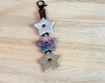 3 Stars- Aurora, Lucent, Moonbeam Portland Leather Goods Zipper Pull Keychain