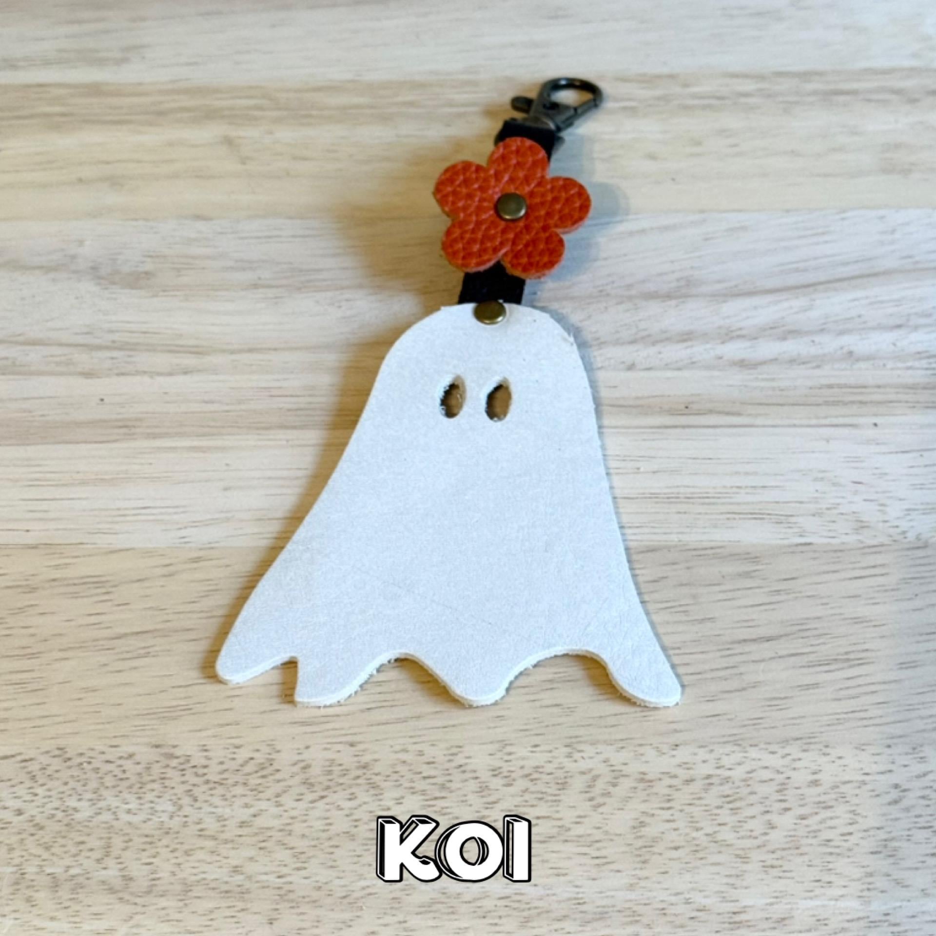 PEARL Ghost With Flower Flair Portland Leather Goods Halloween