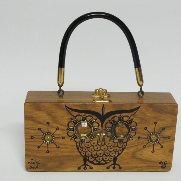 Authentic Circa 1960s Enid Collins ( Night Owl) Box Purse