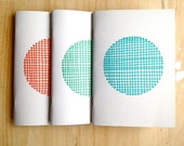 Painted Jounal Set with Geometrical illustration, grid and polka dot, eco friendly, spring journals