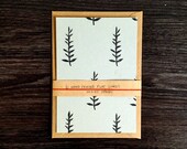 Christmas notecards set, Holiday Card, Hand Printed Flat cards Eco-friendly