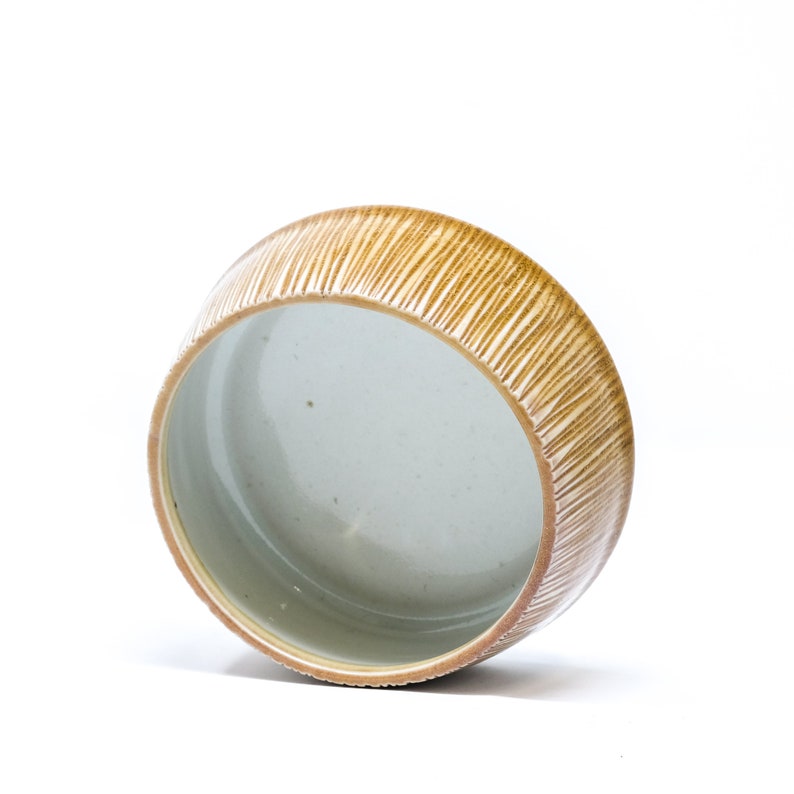 Shallow Porcelain Carved Bowl