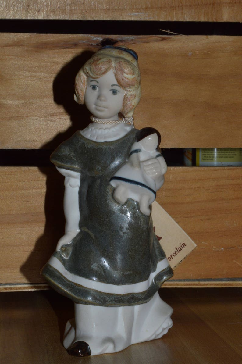 Rex Valencia Spanish porcelain figurine of girl and doll Etsy