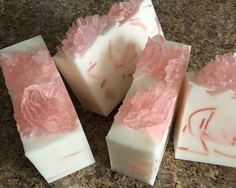 Handcrafted -Cherry Blossom Goat milk soap-Moisturizing- Shampoo bar- Hair treatment-Oily Hair- Dry Hair- Normal hair