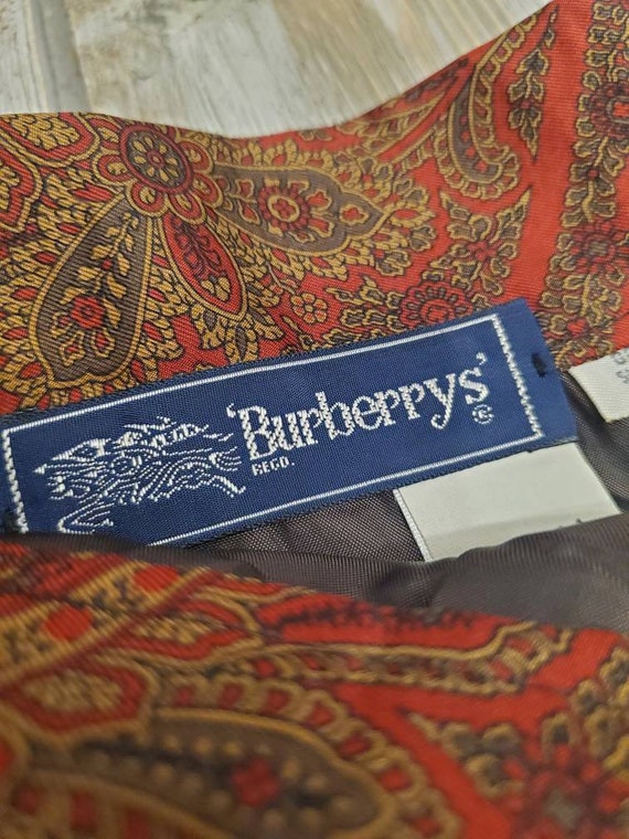 Skirt Vintage Burberry Silk Skirt Burberry Silk P… - image 6