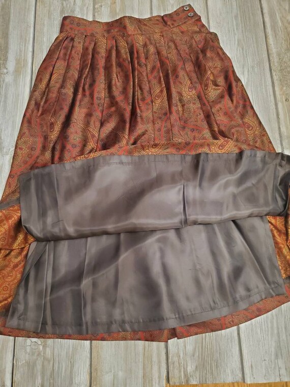 Skirt Vintage Burberry Silk Skirt Burberry Silk P… - image 8