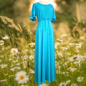 Aqua Empire Dress - Etsy