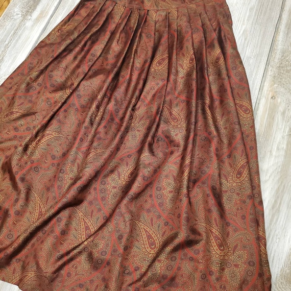 Skirt Vintage Burberry Silk Skirt Burberry Silk P… - image 1