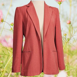 Vintage 90s Lord & Taylor Silk Blazer | Soft Pink Petite Jacket | Spring Blush Silk Blazer | Minimalist Workwear