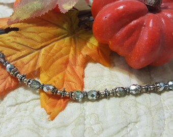 SALE  Princess Bling! Solid Sterling and Swarovski Crystal Bracelet - OOAK Autumn Tree Spirit Design