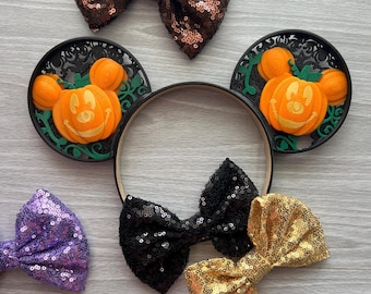 3D Printed Pumpkin Mouse Ears Headband
