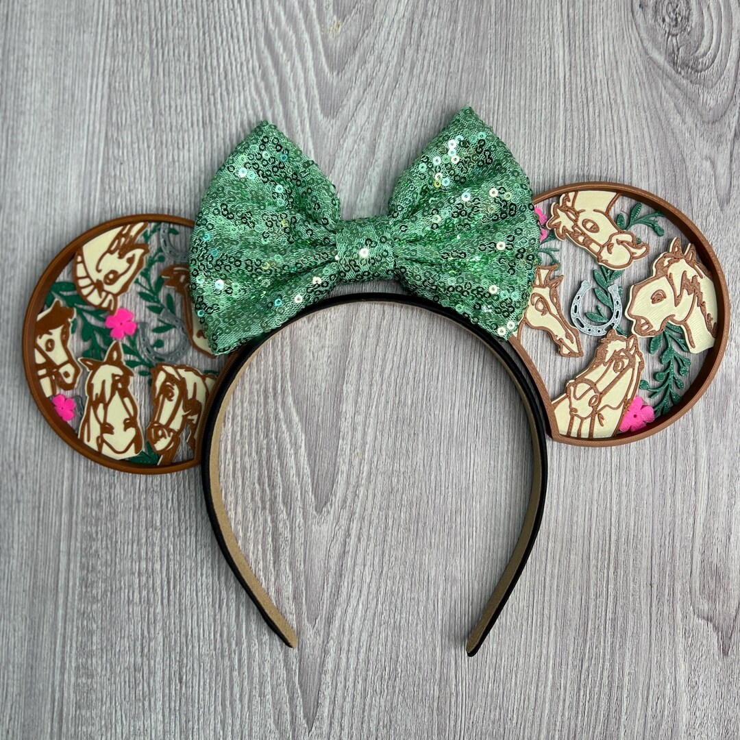 Native Woman and Animals 3-D Ear Headband with Bow - Handcrafted Handmade Brown Deer Ears Hairband Furry Faux Fur Animal Ears  main image 4