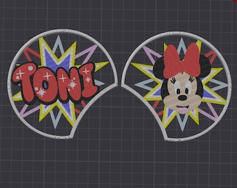 3D Printed Custom Mouse Ears: Personalized Name & Character