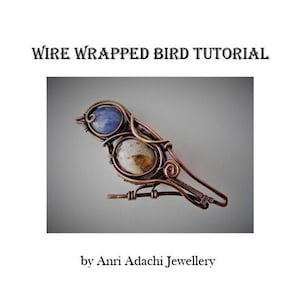 Wire Wrapped Little Bird Tutorial, bird brooch tutorial, wire wrapping tutorial