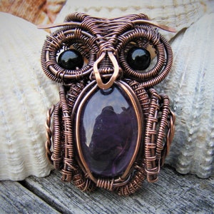 Wire Wrapped Owl Pendant Jewelry Tutorial step-by-step instructions, 100 photos, instant pdf download image 3