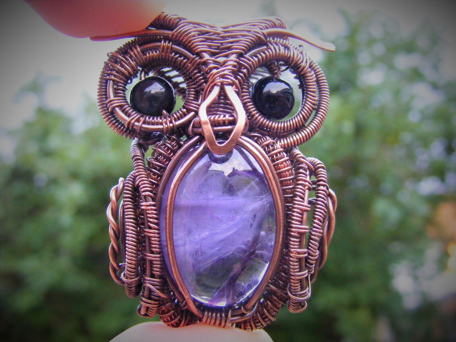 Wire Wrapped Owl Pendant Jewelry Tutorial stepbystep Etsy