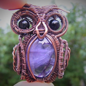 Wire Wrapped Owl Pendant Jewelry Tutorial step-by-step instructions, 100 photos, instant pdf download image 2