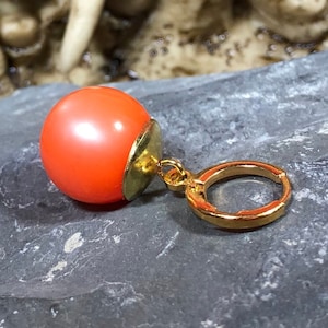 Earrings - Orange Moonglow, Gold