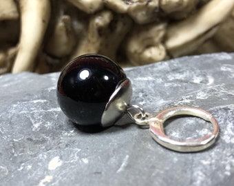 Earrings - Onyx Black, Silver