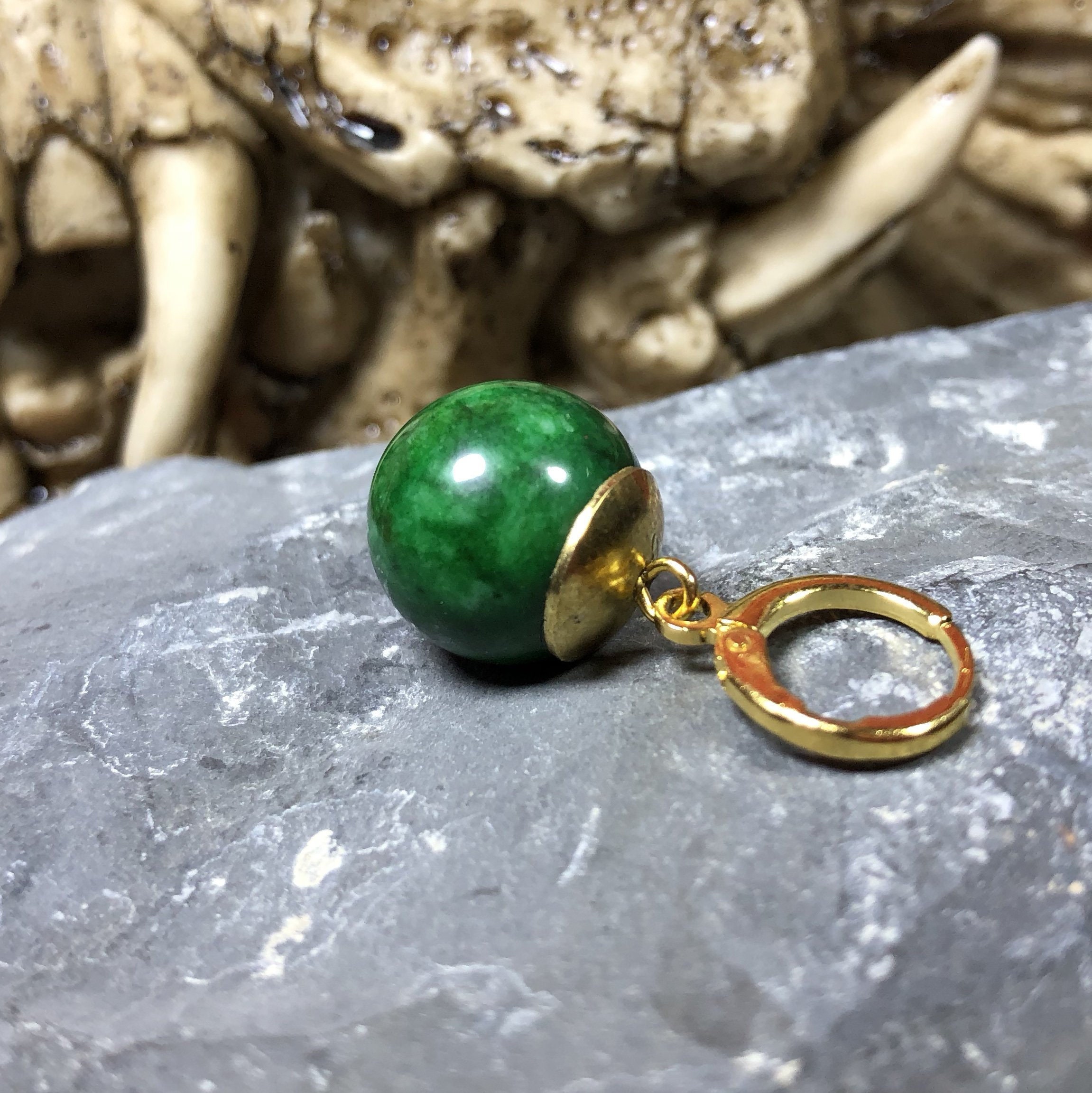 Dragonball inspired potara earring Tiger's eye/Malaysian 