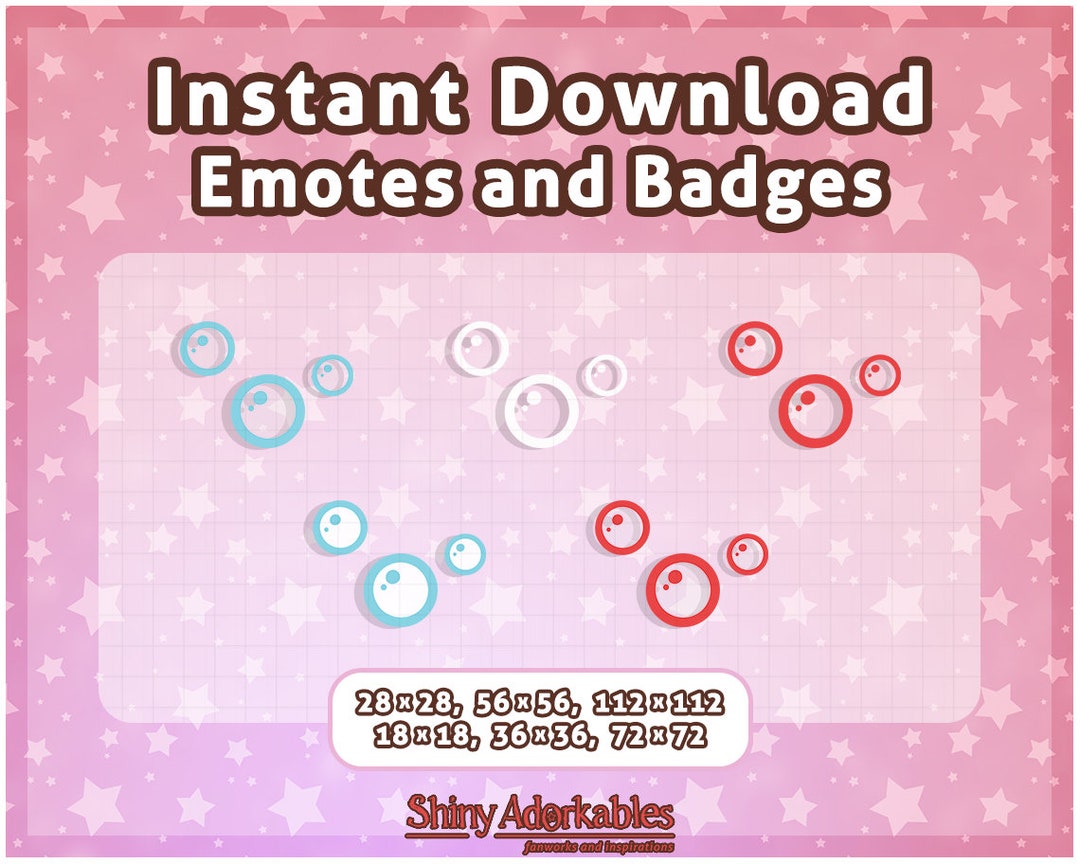 Bubble Emojis for Streaming Twitch Discord Youtube Etsy