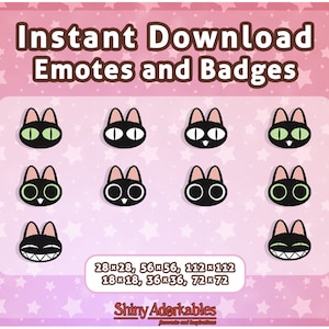 Black Cat Emojis for Streaming, Twitch, Discord, youtube