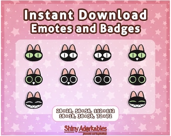 Black Cat Emojis for Streaming, Twitch, Discord, youtube