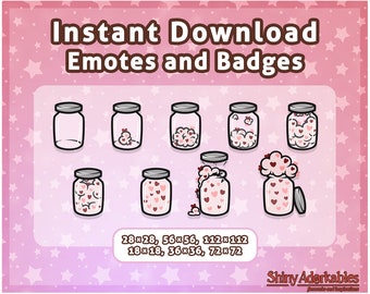 Jar of Hearts Emojis for Streaming, Twitch, Discord, youtube