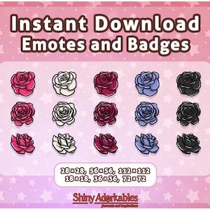 1st Rose Flower Emojis for Streaming, Twitch, Discord, youtube