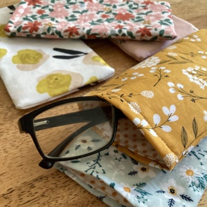 Floral Glasses Case Sunglasses case glasses sleeve fabric sunglass case soft eyeglass case floral fabric eyeglass case glasses holder