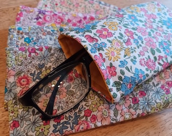 Floral eyeglass case sunglasses case glasses sleeve fabric sunglasses case soft eyeglasses case floral fabric eyeglass case glasses holder