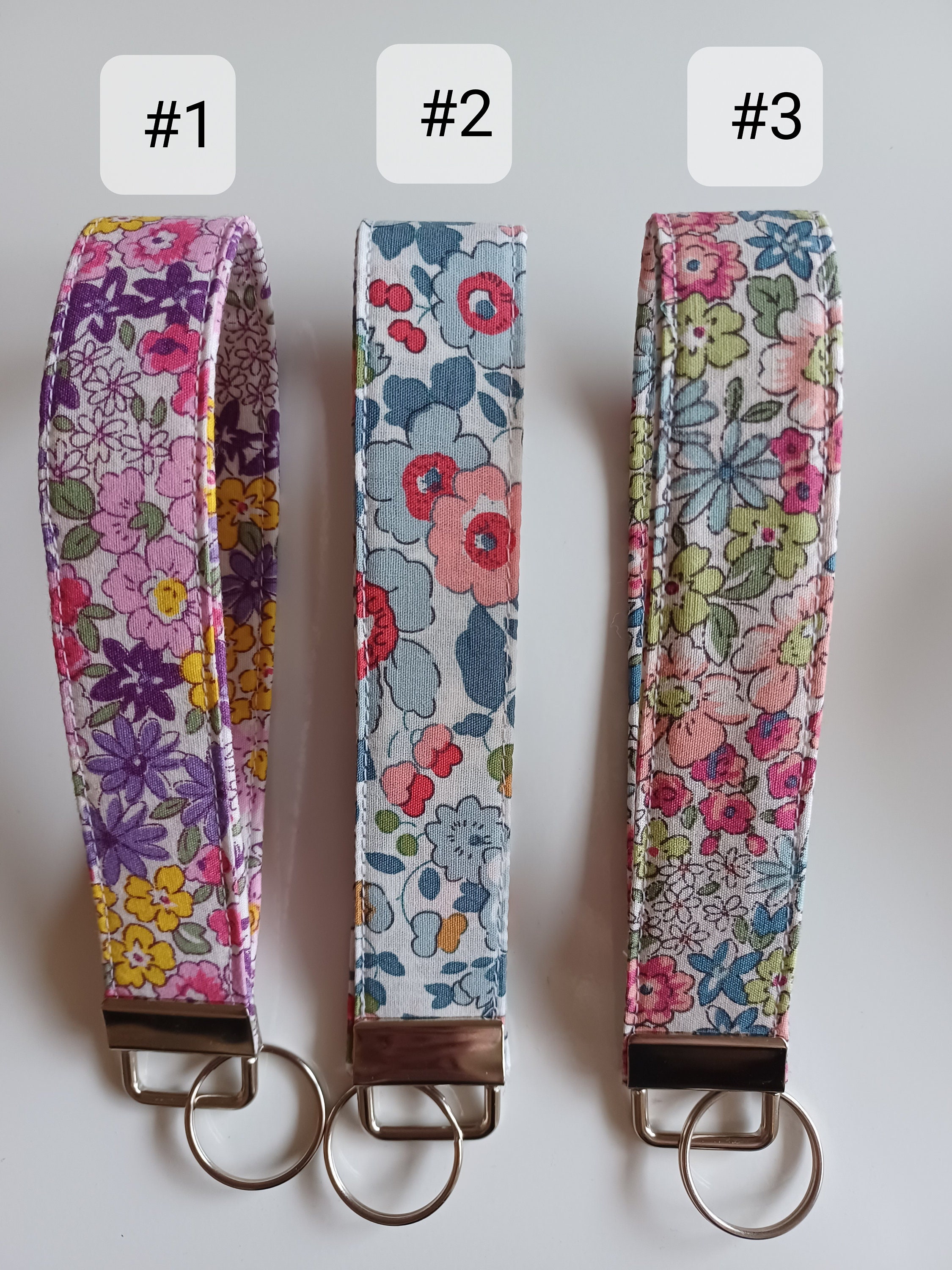 Handmade Fabric Wristlet Keychain, Key Fob Wristlet, Keychain Wristlet ...
