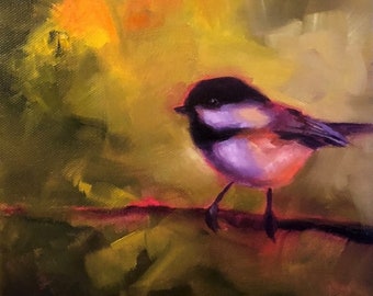 bird oil painting etsy