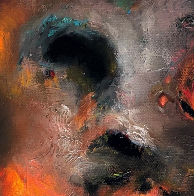 Halloween Dark Arts Creepy Painting Horror Art Monster Wall Etsy