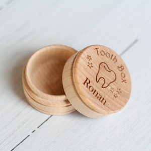 Personalized Wood Tooth Box