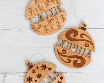 Personalized Wood Name Ornament